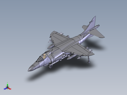 T-Harrier教练机战斗机模型3D图纸 Solidworks设计正等轴测缩略图