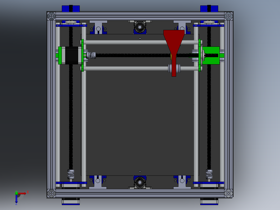 3D打印机232俯视图