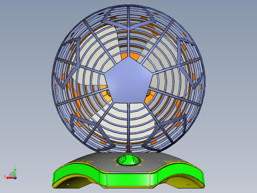 足球风扇后视图