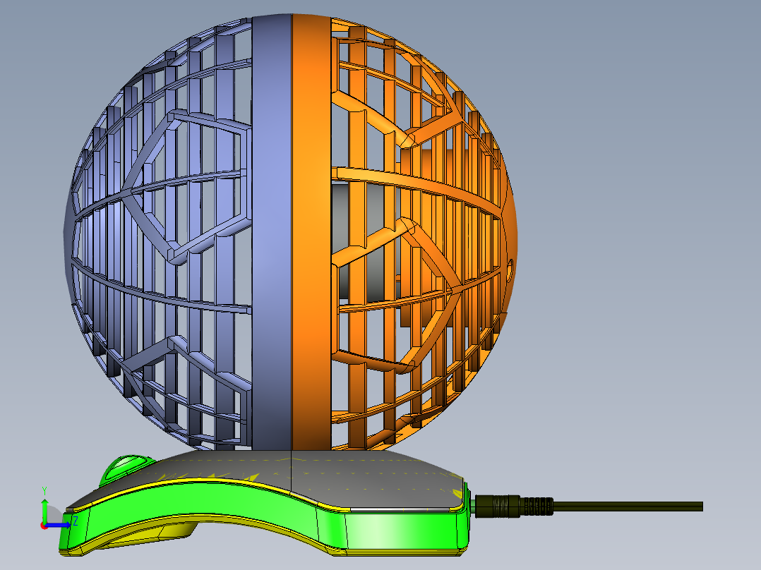 足球风扇左视图
