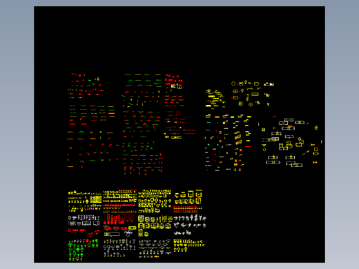 CAD建筑常用家装中式家具园林装饰图库图块