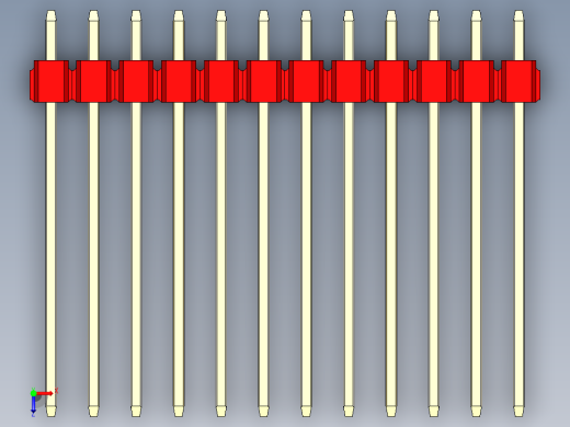 彩色公头100mil（2.54mm）系列-DS1021_red_3x12p_100mil_Type19_rev1.0俯视缩略图