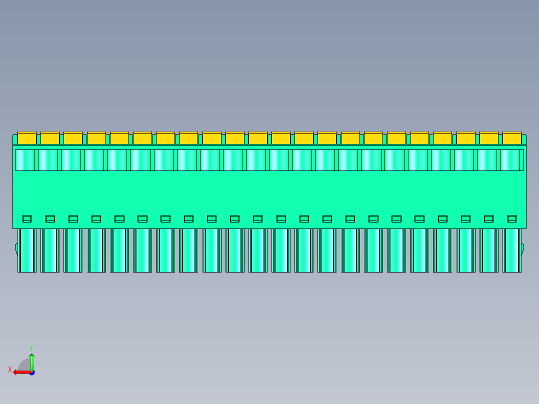 DEGSON 15EDG 系列 3.5mm 插拔式接线端子 FullPack-15EDGKD-3.5-22P-14-00AH后视图