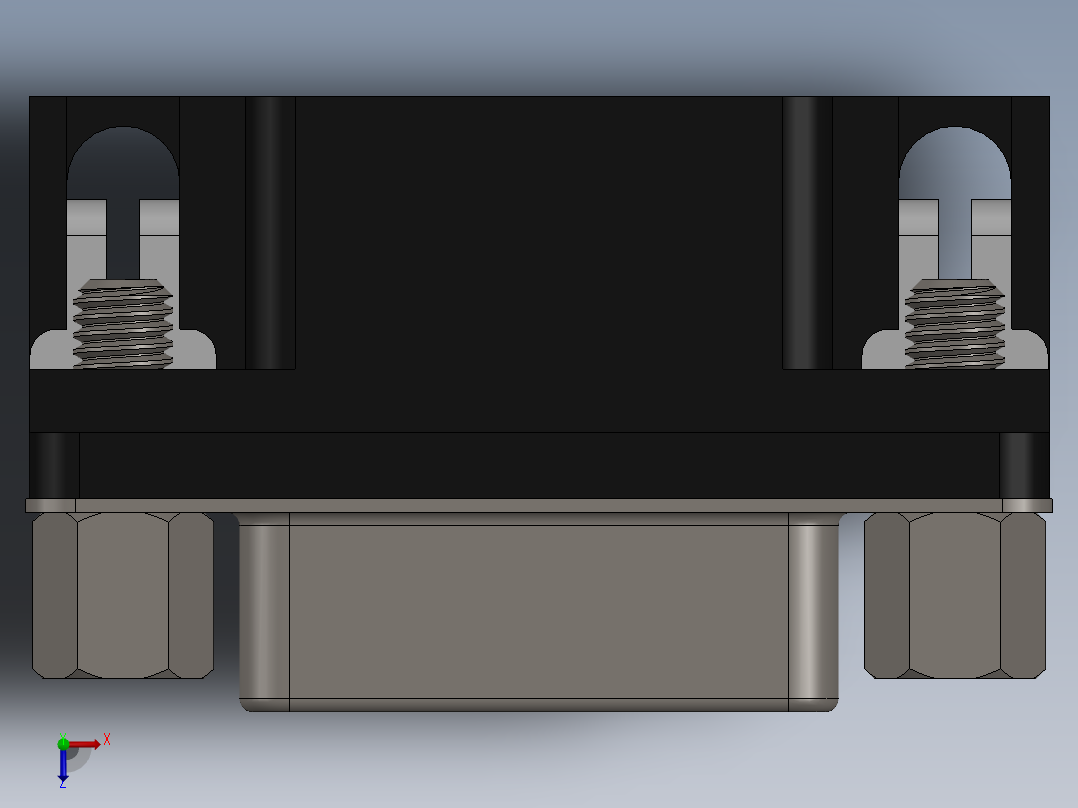 DB9-公头连接器俯视图