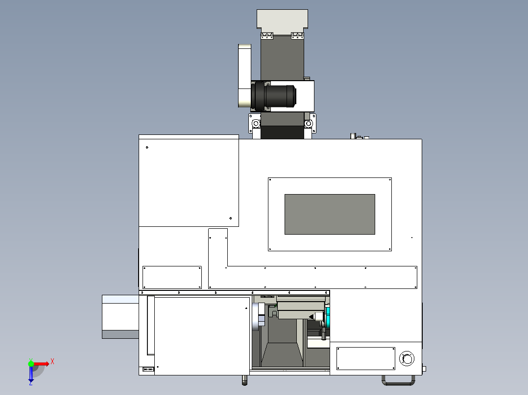 ML160-總組合-数控车床俯视图