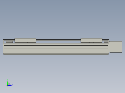 直线模组WG-LHB12-S300-L(B)设计图纸左视缩略图