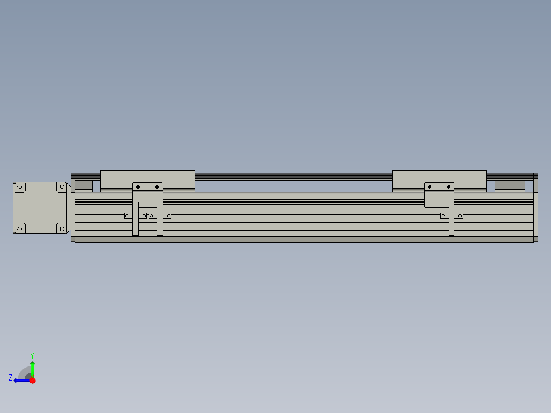 直线模组WG-LHB12-S300-L(B)设计图纸右视图