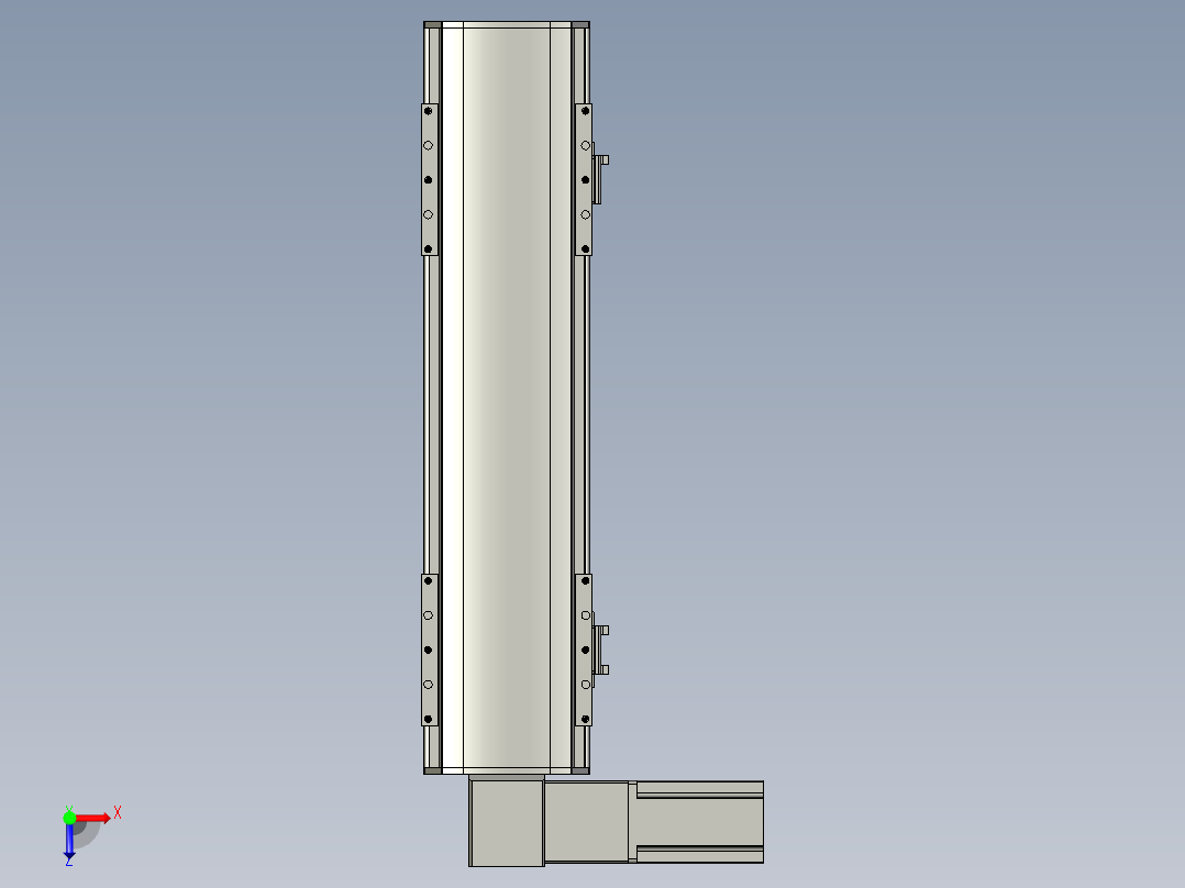 直线模组WG-LHB12-S300-L(B)设计图纸俯视图