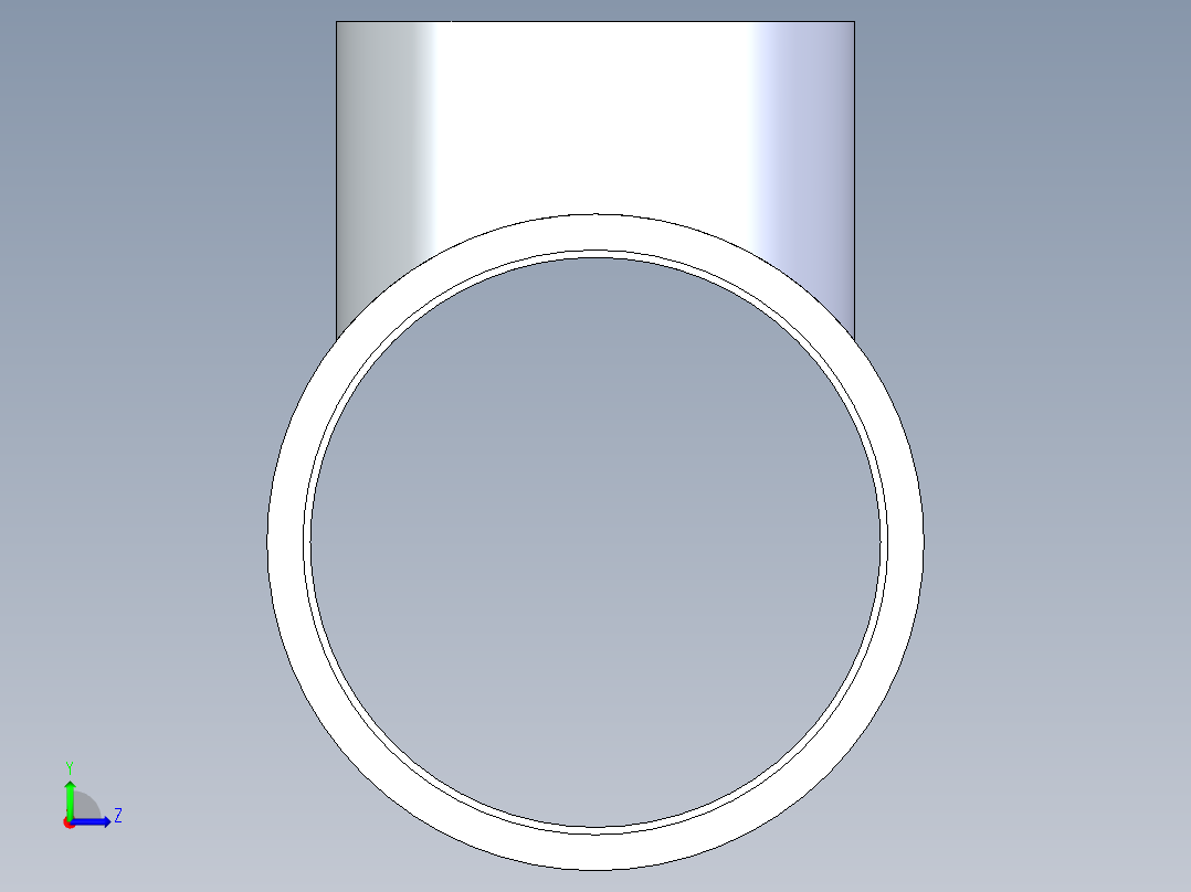 聚氯乙烯配件02A-Sch80_ReducingTee_SxSxS_801-530FB_6in x 3in左视图