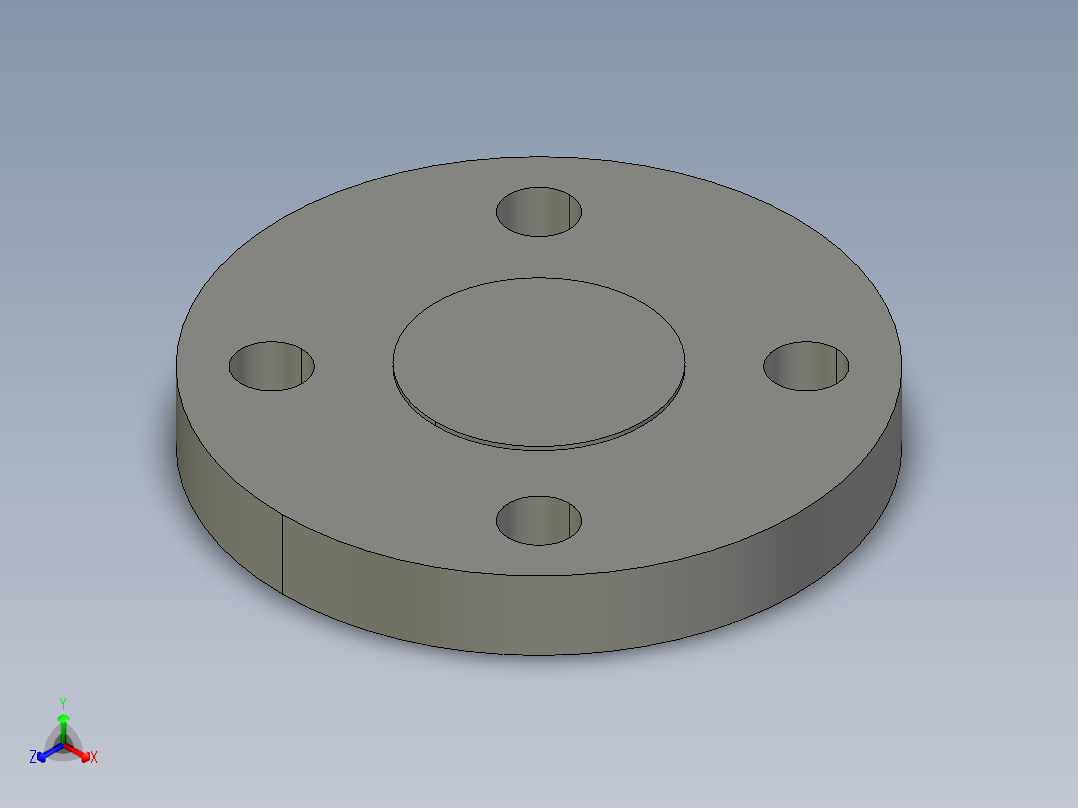 船舶管路系统SeaCor_Blind Flange_37J153010_1in主视图