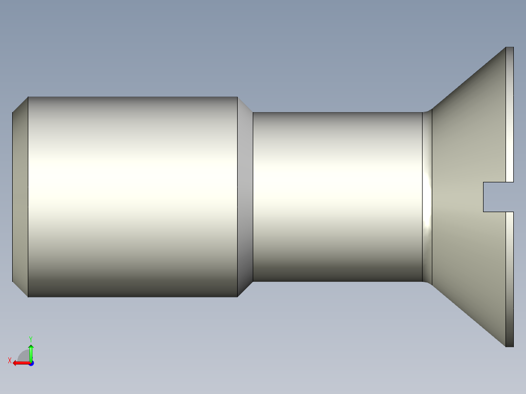 沉头螺钉-Screw_-M20-L50_24-30-3x3-40_-Countersunk_head.stp后视图