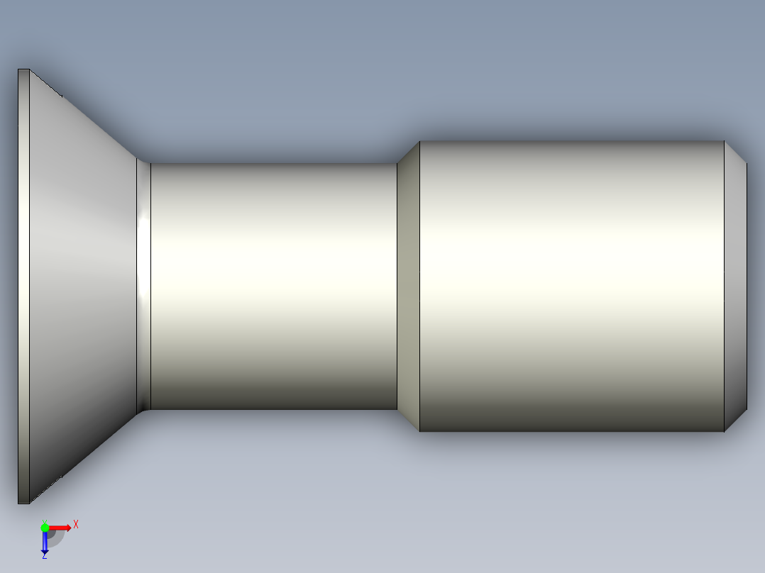 沉头螺钉-Screw_-M20-L50_24-30-3x3-40_-Countersunk_head.stp俯视图