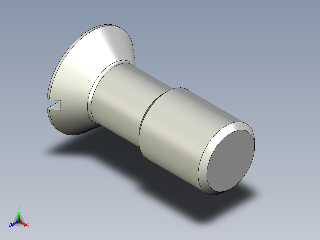 沉头螺钉-Screw_-M20-L50_24-30-3x3-40_-Countersunk_head.stp正等轴测图