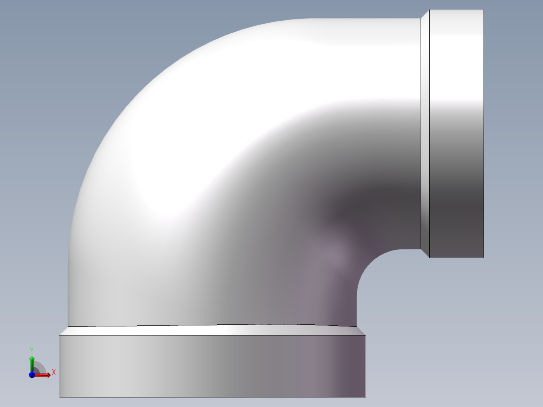 弯头-异径内丝 DN25-DN20前视图
