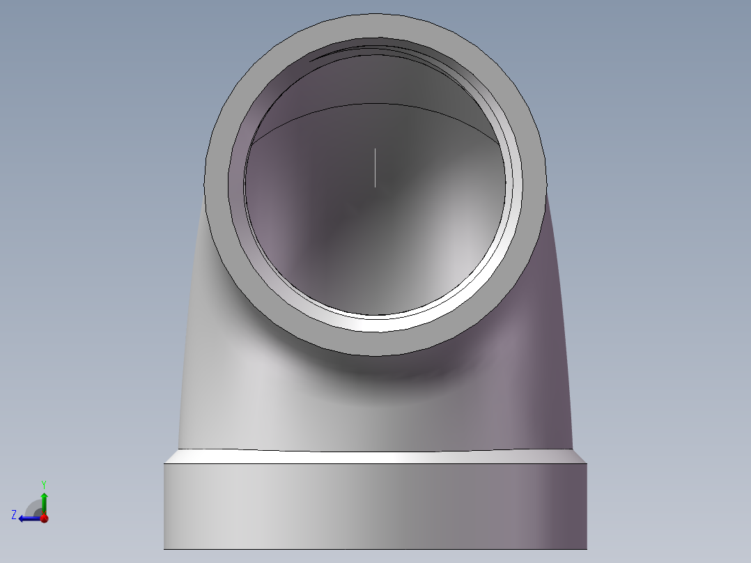 弯头-异径内丝 DN25-DN20右视图