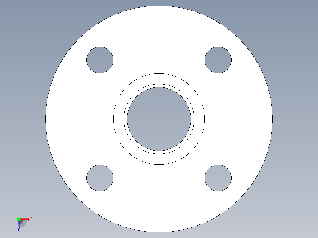 CPVC管件26-Sch80_Flange Vanstone_SOC_9854-010_1in俯视图