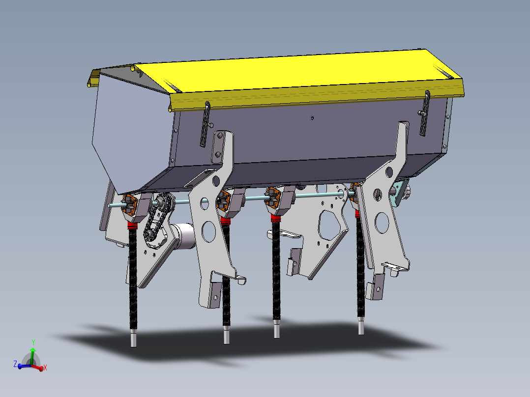 直流电机驱动肥箱组装