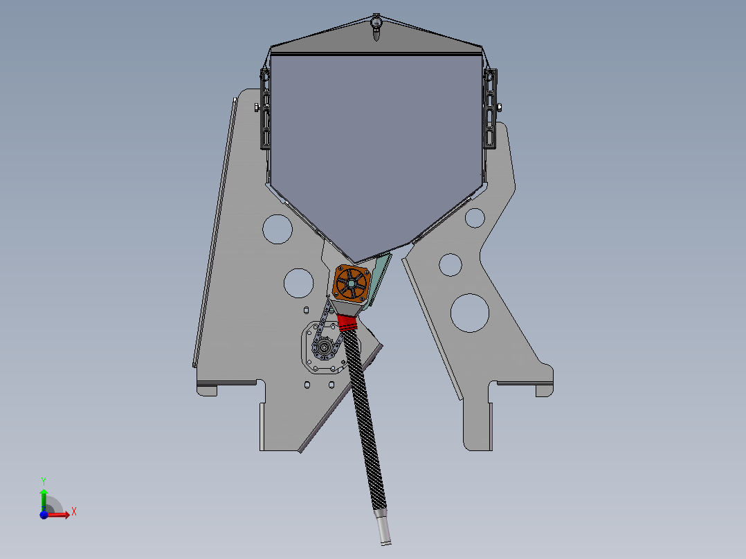 直流电机驱动肥箱组装前视图