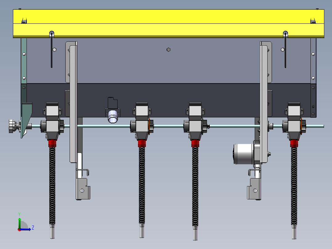 直流电机驱动肥箱组装左视图