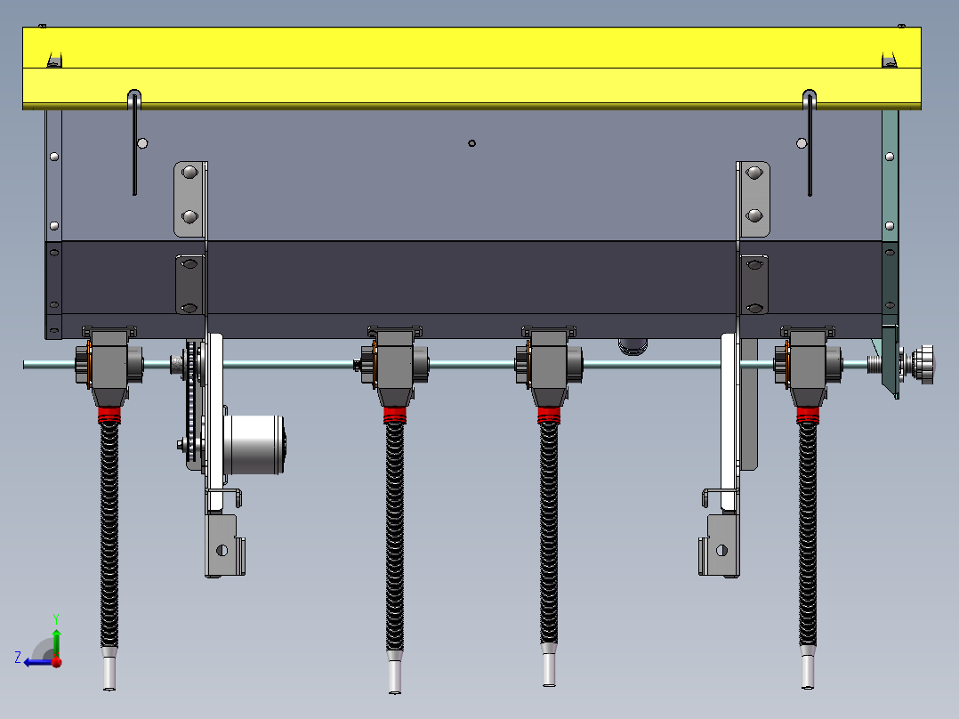 直流电机驱动肥箱组装右视图