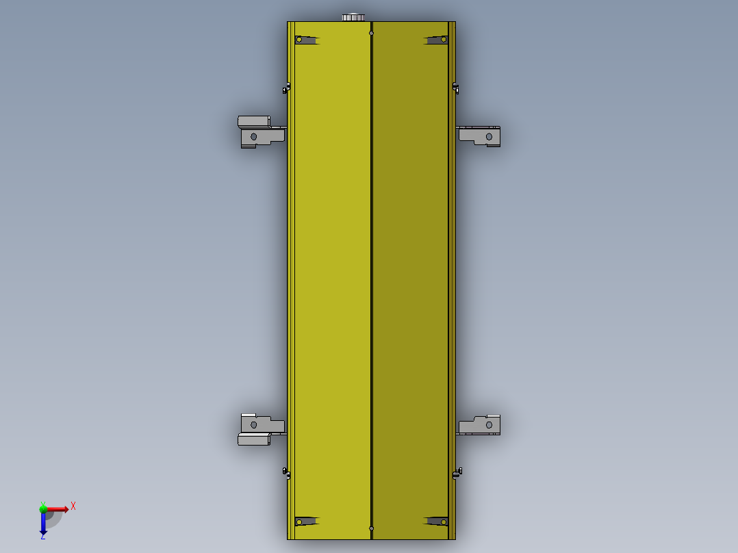 直流电机驱动肥箱组装俯视图