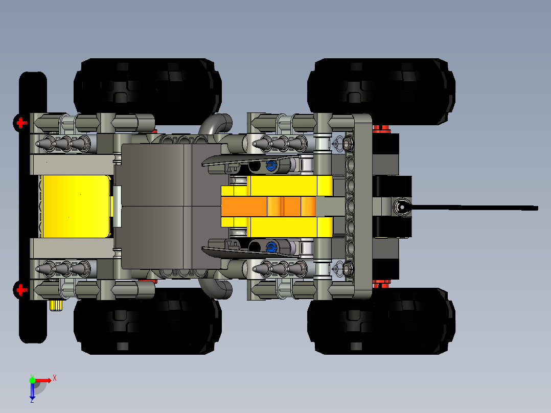 lego-42119-monster-jam-max-d.8-乐高玩具赛车俯视图