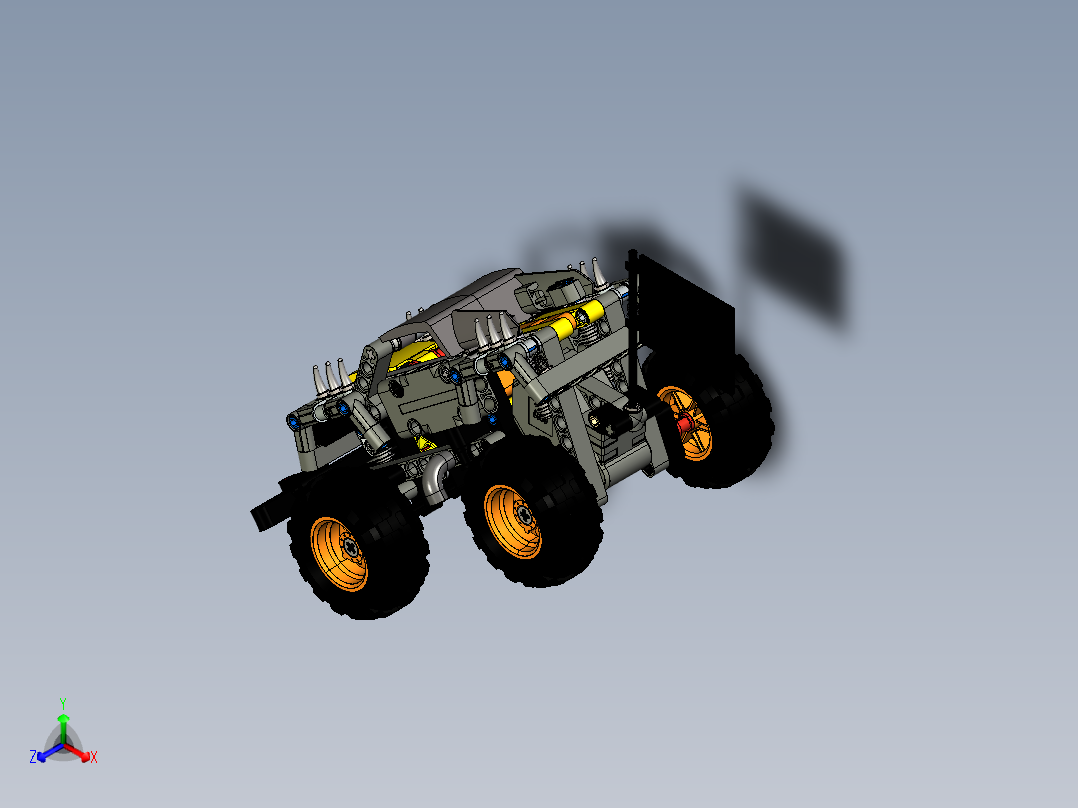 lego-42119-monster-jam-max-d.8-乐高玩具赛车正等轴测图