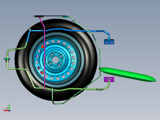 备胎和随车工具的集成装备后视缩略图