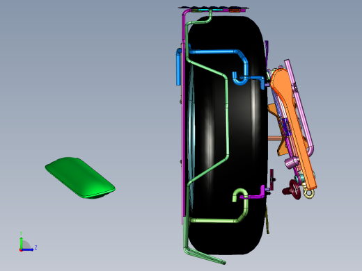 备胎和随车工具的集成装备左视缩略图