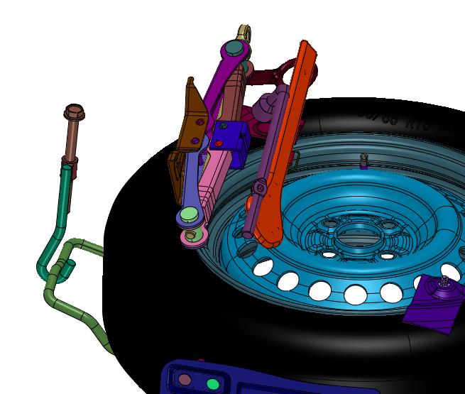 备胎和随车工具的集成装备