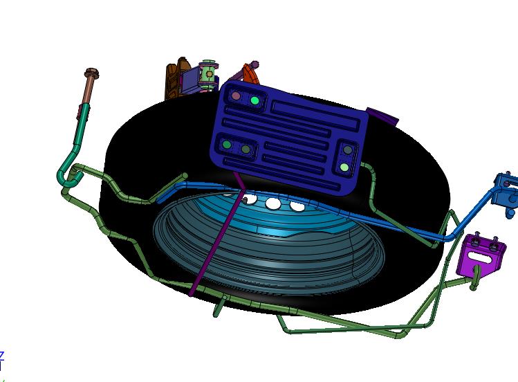 备胎和随车工具的集成装备