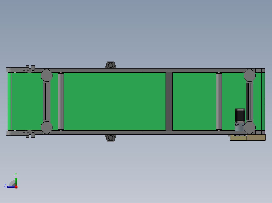 10804190001皮带线（防跑偏+真空吸附）右视图