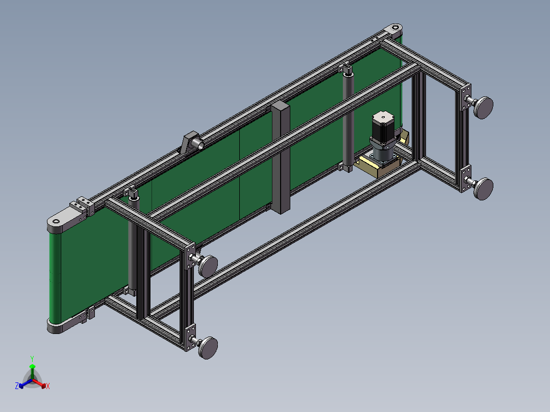 10804190001皮带线（防跑偏+真空吸附）正等轴测图