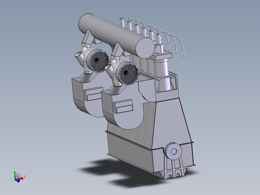 6R-Fks96C柴油机主视图