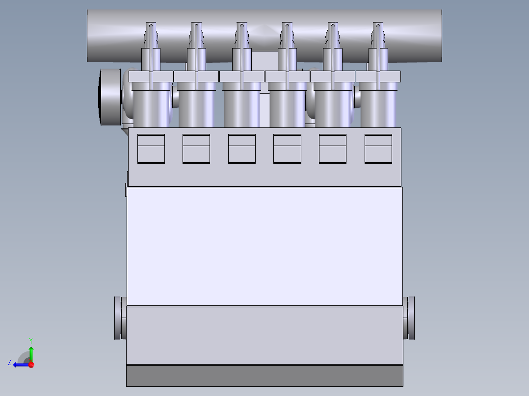 6R-Fks96C柴油机右视图