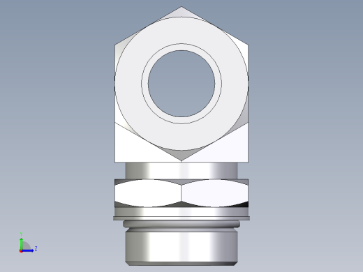 卡套式工业通用硬管接头EO_Adjustable_locknut_branch_tee_TEE30ZSMORCF左视缩略图