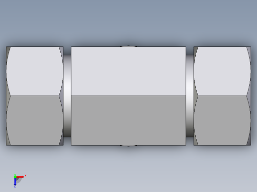 卡套式工业通用硬管接头EO_Adjustable_locknut_branch_tee_TEE30ZSMORCF俯视缩略图