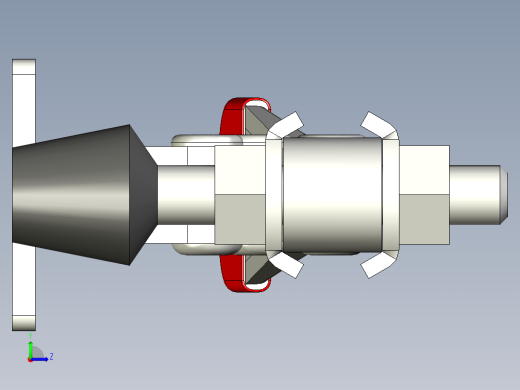 水平式夾鉗SSP(A)-3D多系列多零件图纸模型左视缩略图