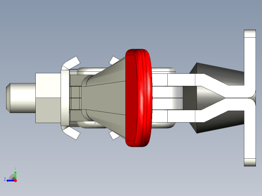 水平式夾鉗SSP(A)-3D多系列多零件图纸模型右视缩略图