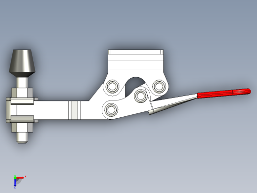 水平式夾鉗SSP(A)-3D多系列多零件图纸模型俯视缩略图