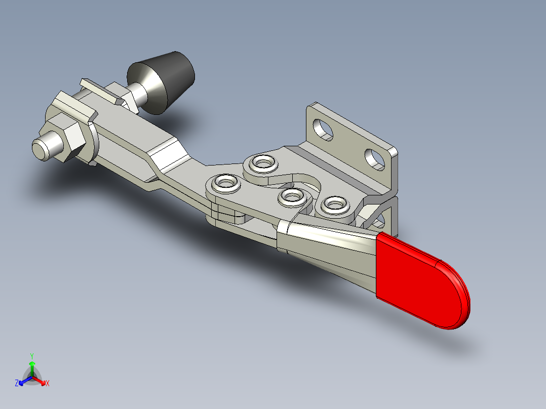 水平式夾鉗SSP(A)-3D多系列多零件图纸模型正等轴测图