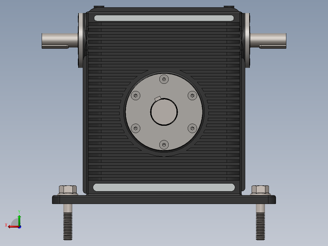 超薄齿轮减速器后视图