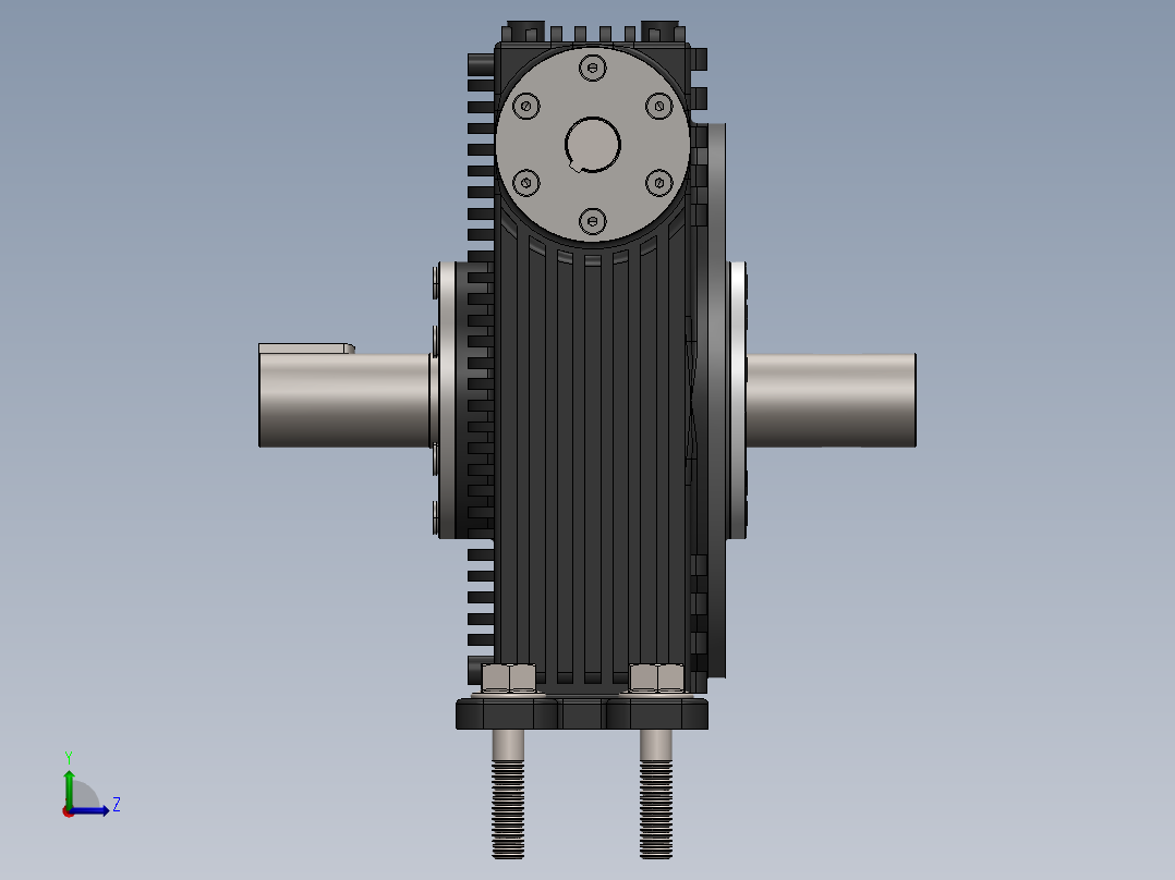 超薄齿轮减速器左视图