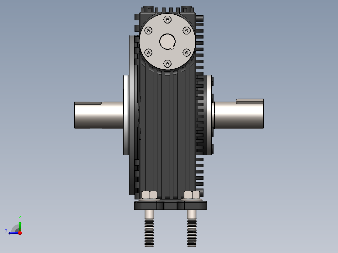 超薄齿轮减速器右视图