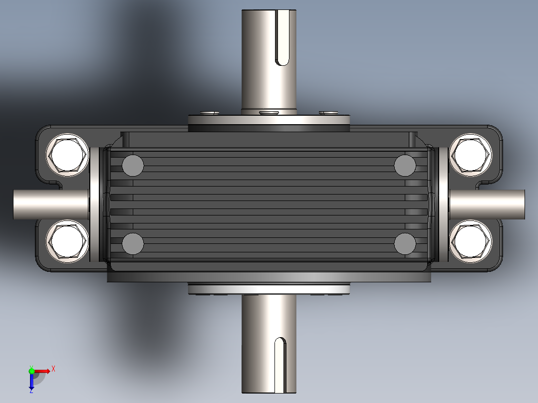 超薄齿轮减速器俯视图
