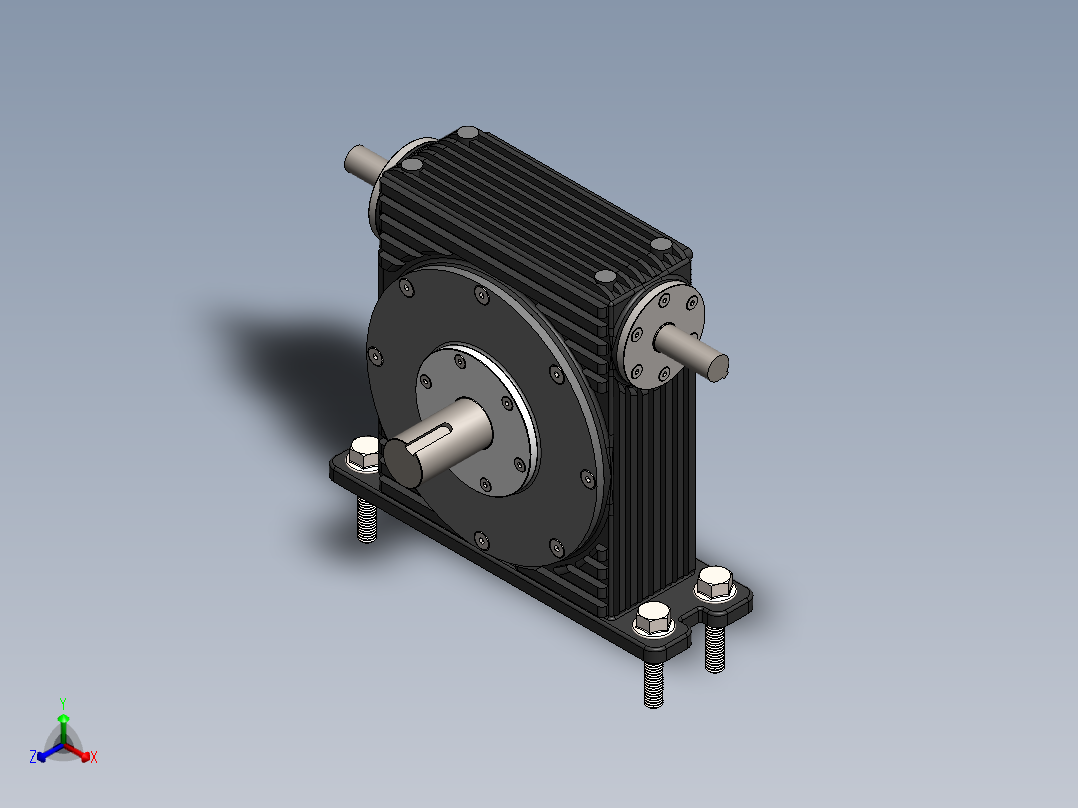 超薄齿轮减速器正等轴测图