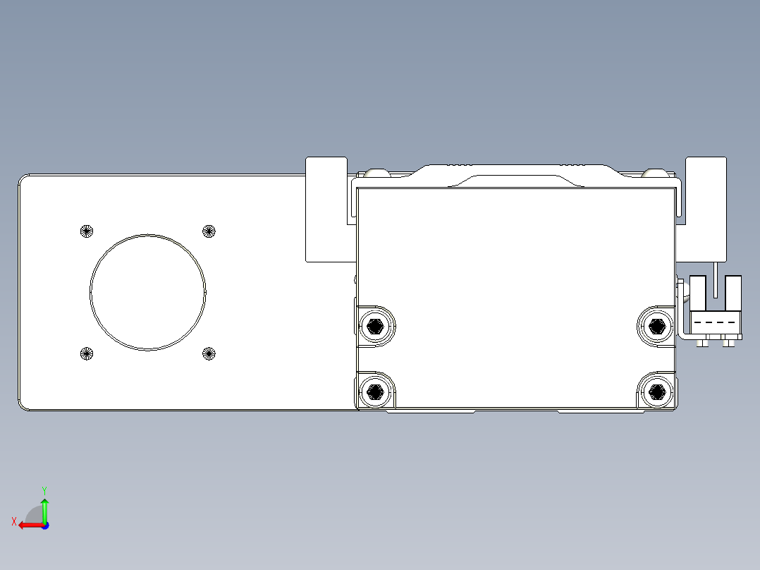 TPA-KNR-86E-1610C-L100A1-ML-H10-N3线性模块铝制底座后视图