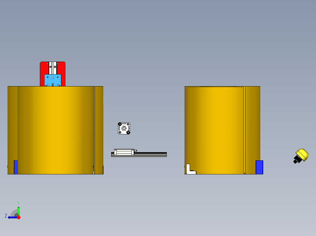 EPS 6# 输出轴综合压机Inventor16可编辑右视图