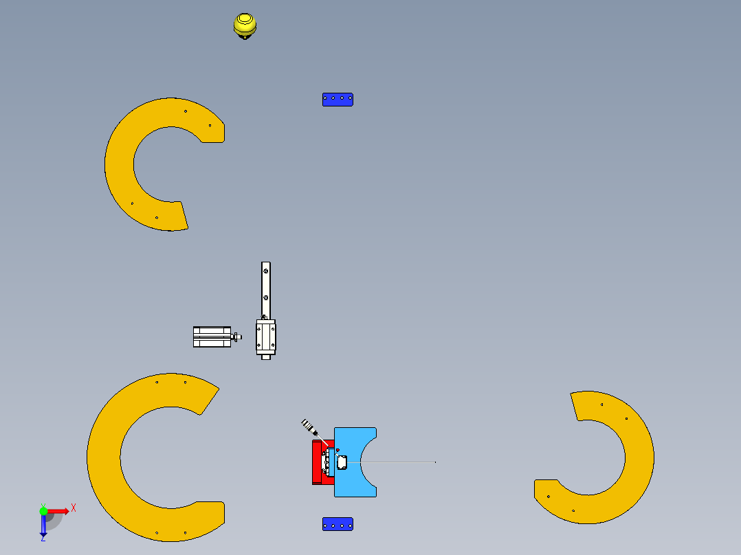 EPS 6# 输出轴综合压机Inventor16可编辑俯视图