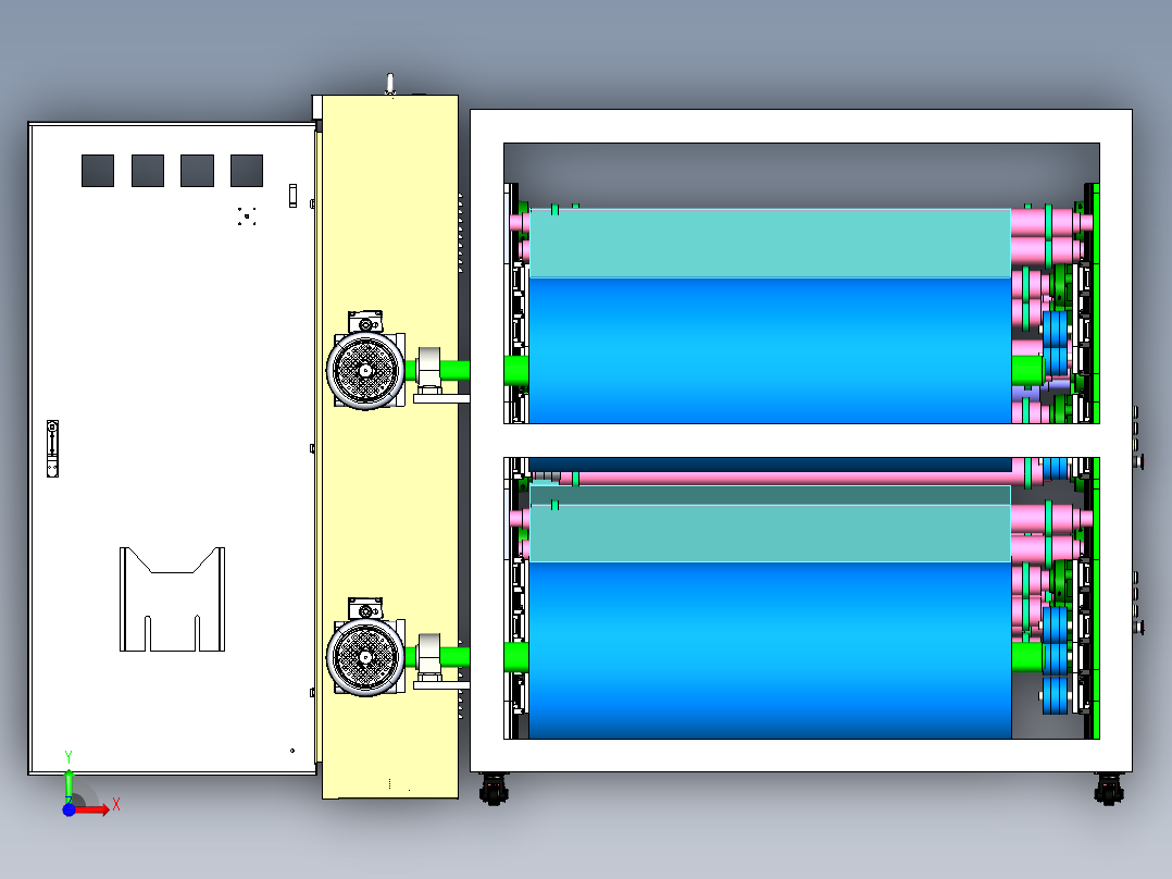 过滤棉自动放卷自动合棍xt前视图